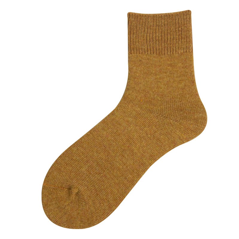 Ms. Solid Color Winter Warm Wool Socks Wool Socks In Tube Socks Female Socks Easing Of Port